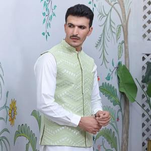 Gilet sans manches artisanal pour homme, style culturel, respirant, 100 % coton biologique, pour vêtements traditionnels, vente en gros, export - Product Image 1