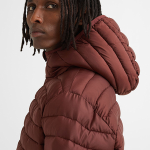 Chaquetas personalizadas para hombre de talla grande, chaqueta cortavientos 100% nailon, chaqueta acolchada cálida de invierno con capucha - Product Image 5