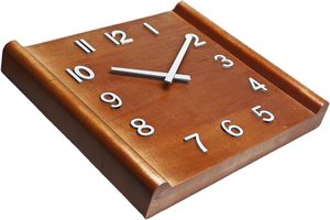 Horloge murale en bois décorations suspendues décorations grande horloge décorative horloge à Quartz cadeaux salons chambres cafés - Product Image 2