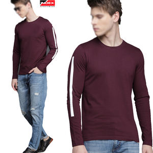 Camisetas personalizadas de manga larga de estambre de algodón de peso pesado para hombre 100% patrón de letras de estilo deportivo de secado rápido transpirable - Product Image 6