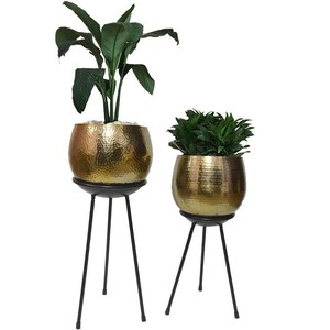 Soporte para plantas de interior, 2 macetas, soporte para macetas, sala de estar Metal estante de negro para, dormitorio, decoración, macetas, macetas - Product Image 3