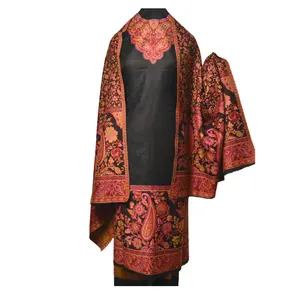 Design tradizionale 3 pezzi Jacquard Shalwar Kameez e stole Set per le donne della stagione invernale che indossano abiti etnici indiani India e Pa