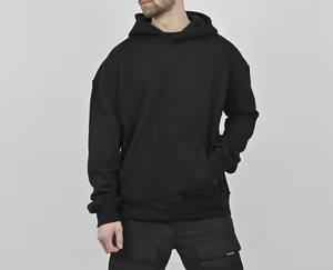 เสื้อฮู้ดโอเวอร์ไซส์สำหรับผู้ชายเสื้อใส่วิ่งแบบกำหนดเองใหม่เสื้อฝึกแบบสวมหัวผ้าคอตตอน - Product Image 3