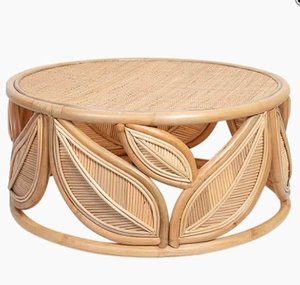 โต๊ะหวายทรงกลมเป็นมิตรกับสิ่งแวดล้อมโต๊ะกาแฟหรือน้ำชาใช้งานได้จริงทันสมัยสำหรับพื้นที่นั่งเล่นในร่มและกลางแจ้ง - Product Image 1