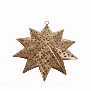 แผ่นฟอยล์ทองแดงรูปดาวสำหรับแขวนตกแต่งผนังขนาดกลางทำด้วยมือของตกแต่งจำนวนมาก - Product Image 3