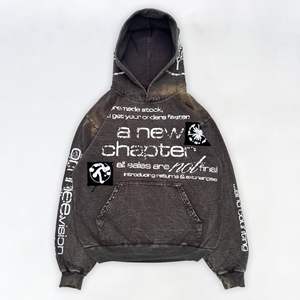 เสื้อฮู้ดสวมหัวแบบโอเวอร์ไซส์ของผู้ชายผ้าคอตตอน100% ขนาดใหญ่พิเศษพร้อมโลโก้แบบกำหนดเองสำหรับฤดูหนาว - Product Image 1