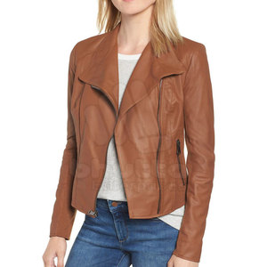 Blouson d'hiver pour femme, style rétro, en cuir véritable et polyester, col montant, imperméable, coupe-vent, respirant, très tendance - Product Image 2