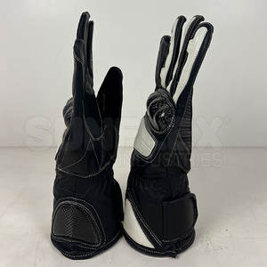 Gants de moto en cuir souple avec protection complète des doigts Gants d'équitation respirants - Product Image 3