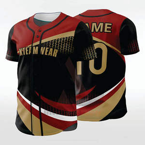 Maillot de baseball pour adulte, taille personnalisée, respirant, grande taille, 100% polyester, antibactérien, anti-UV, séchage rapide, service OEM/ODM - Product Image 6