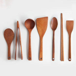 Unique kitchen <b>tools</b> wood utensils food-<b>safe</b> spatulas for restaurant home use wooden cooking spatula - Product Image 3