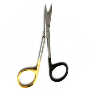 Tijeras quirúrgicas de la mejor calidad, mango recto recubierto de oro y negro, tijera de Cirugía de hoja afilada recta de 5,5 pulgadas - Product Image 5