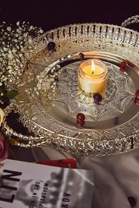 Bandeja de Servicio de Frutas y Alimentos de Color Plateado Brillante, Apta para Lavavajillas, Hecha a Mano, Vajilla de Metal para Eventos y Festivales - Product Image 5