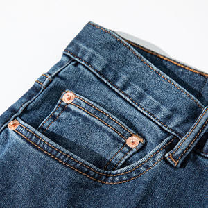 Jeans de Mezclilla Rectos con Lavado a la Piedra, Cintura Alta, Corte Holgado, Tela de Spandex/Algodón, Transpirables, Impermeables, Estilo Casual, Ligeros - Product Image 3
