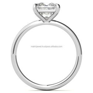 แหวนเพชรแมทริกซ์สวย259อินเทรนด์ทำจาก925สเตอร์ลิงซิลเวอร์ซิงเกิ้ลเจ้าหญิงโมอิสซาไนต์ - Product Image 3