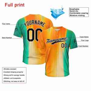 Camisetas de Béisbol y Sóftbol Personalizadas para Hombre, de Alta Calidad, Impresas Digitalmente, Transpirables, de Malla de Poliéster de Secado Rápido, para Equipos - Product Image 3