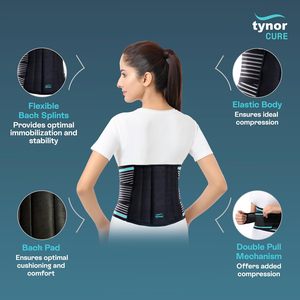 เข็มขัดพยุงหลัง Sacral Belt สีดำล้วน น้ำหนักเบา สำหรับผู้ใหญ่  ราคาสุดคุ้ม  ขายโดยผู้ส่งออกชาวอินเดีย - Product Image 3