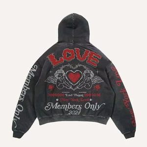 Sweat-shirts thermiques à capuche surdimensionnés confortables pour hommes, avec poches kangourou multi-designs 3D, en coton, pour garçons, avec patchs - Product Image 6