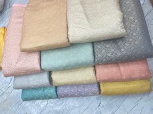 Venta al por mayor de lujo de alta densidad 100% de seda orgánica Jacquard brocado tela satén vestidos de novia satén impreso Satén de punto libre - Product Image 5