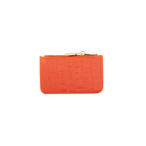 Porte-cartes de visite en PU gaufré motif crocodile orange CZDN30088 - Product Image 3