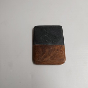 Ensemble de sous-verres élégants et sophistiqués Design en bois et marbre pour la protection des boissons et la décoration de table en pierre comprend des tapis et des tampons - Product Image 2