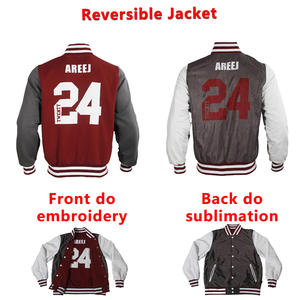 Nueva llegada Varsity Jacket Logotipo personalizado Bordado Hombres Varsity Jacket Loose Casual Diseño personalizado con tela de lana delgada para - Product Image 5