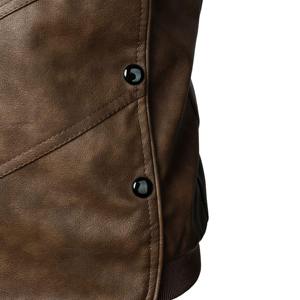 Dernier style, vente en gros, veste en cuir coupe-vent pour homme, veste en cuir imperméable pour homme, best-seller - Product Image 5