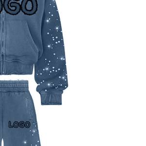 Haut de survêtement décontracté à capuche pour homme, orné de strass, respirant, écologique, léger, anti-plis, best-seller, qualité supérieure - Product Image 6