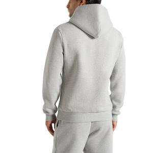 Sudadera con Capucha Gris Claro para Hombre, Felpa Gruesa, Corte Regular, Estilo Urbano Minimalista para Fabricación de Ropa al por Mayor OEM - Product Image 3