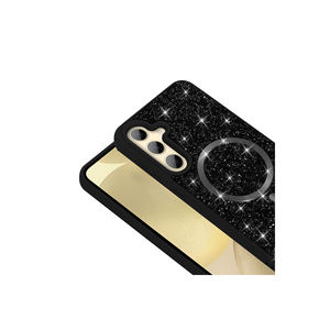 Étui en silicone mosaïque de diamants de luxe pour Samsung pour Galaxy S24 FE compatible Magsafe, coque arrière de protection antichoc - Product Image 3