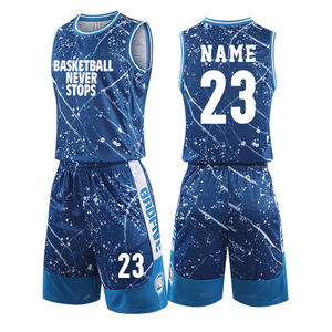Uniforme de baloncesto personalizado en blanco al por mayor con logotipo de impresión digital camiseta de baloncesto de equipo de diseño de verano transpirable - Product Image 1