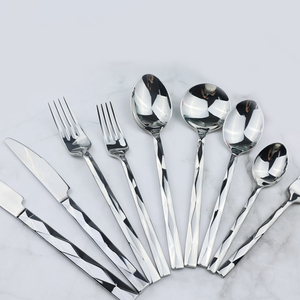 Juego de cubiertos de acero inoxidable con mango plateado para boda, juego de cubiertos Vintage elegante con cuchara y tenedor, cubiertos a la venta, recién llegados - Product Image 1