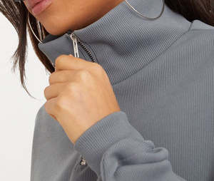 เสื้อฮู้ดผู้หญิงแบบมีซิป ดีไซน์ล่าสุด ผ้าฝ้าย 100% พิมพ์ลายด้านหน้า สำหรับฤดูหนาว ขายส่ง OEM - Product Image 6