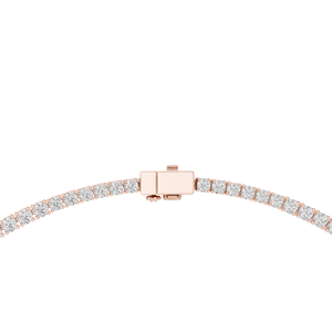 Collar de tenis de oro rosa de 10K con diamantes cultivados en laboratorio de lujo, resplandor eterno, brillo infinito - Product Image 5