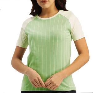 Camisetas de Mujer de Color Sólido, Ecológicas, Transpirables, Anti-Pilling, Talla Grande, para Verano 2026, 100% Algodón/Poliéster - Product Image 3