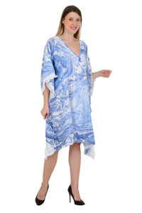 Resort Popular Sexy ropa de vacaciones mujeres Kaftan Caftan fiesta encaje Bikini playa Camiseta tipo cubrir vestido de tamaño libre multicolor - Product Image 5