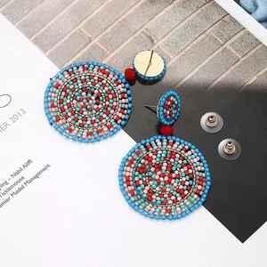 Pendientes Boho Multicolor con Mandala y Cuentas para Mujer, Pendientes Colgantes de Cuentas Circulares, Joyería de Moda Étnica para Fiestas, Regalo - Product Image 1
