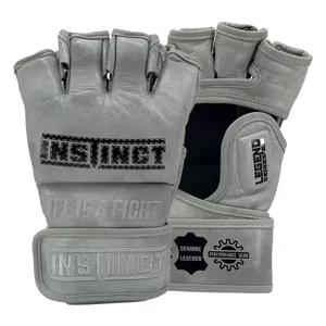 Guantes de MMA Ligeros Personalizables Legend, Medios Dedos, Cuero Vacuno de Primera Calidad, Agarre para Entrenamiento de Golpes - Product Image 1