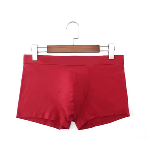 Nouveau produit populaire hommes solides caleçons Polyester coton sans couture hommes slips Boxer Shorts sous-vêtements - Product Image 4