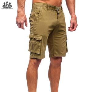 Pantalones Cortos Cargo para Hombre, Estilo Urbano |   Corte Holgado 100% Algodón |   Botón de Presión |   Bolsillos Tácticos Utilitarios |   Transpirable de Secado Rápido - Product Image 2