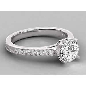 Bague solitaire en or 10 carats pour femmes, diamant cultivé en laboratoire - Product Image 1