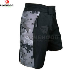 Pantalones cortos de tablero de artes marciales de calle alta personalizados para hombre, patrón sólido, lona, cintura media, cierre elástico, hechos en Pakistán - Product Image 2