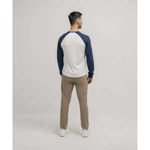 Camisa raglán de punto de gofre para hombre para temporada de otoño - Product Image 3