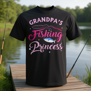 T-shirt personnalisable promotionnel « Grand-père's Best Fishing Bass Fisher Princess » - Product Image 3