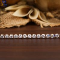 Pulsera de tenis con diamantes cultivados en laboratorio de 5.39 CT, corte brillante redondo, oro amarillo de 18K, engaste de garra chapado en rodio, joyería certificada IGI