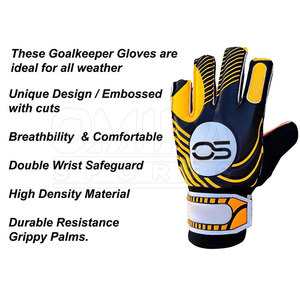 Gants de gardien de but en cuir de qualité professionnelle personnalisés OEM Respirant à séchage rapide Dragonne réglable Sports unisexes - Product Image 5