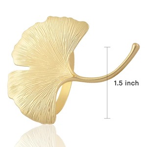 Anneau de serviette en feuille d'or de luxe, porte-serviettes décoratif pour tables à manger, fêtes, événements, mariages, réceptions à domicile, en provenance d'Inde - Product Image 5