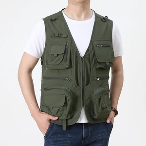 เสื้อกั๊กสำหรับผู้ชาย, เสื้อกั๊กสำหรับใส่ตกปลาเดินเขาแบบยุทธวิธี14กระเป๋าสำหรับฤดูร้อน - Product Image 1