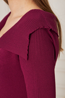 Jersey de punto acanalado para mujer, suéter con cuello chal, ropa larga informal para verano, otoño e invierno, transpirable, patrón anticontracción