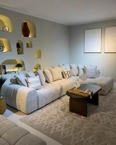 Sofá Seccional Modular en Forma de L de Lujo con Cojines Profundos para Sala de Estar Moderna, Hotel, Villa, Fabricante de Muebles - Product Image 5