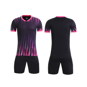 Men's Custom Sublimation Soccer Uniform <b>Set</b> <b>Two</b> <b>Piece</b> Stretch Fabric Short Sleeve Football Jersey and Shorts - Product Image 5